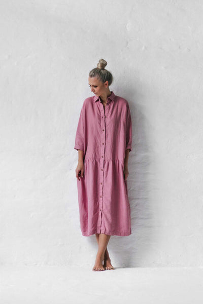 Oversized_Linen_Dress_Pink_Blossom_Seaside_Tones
