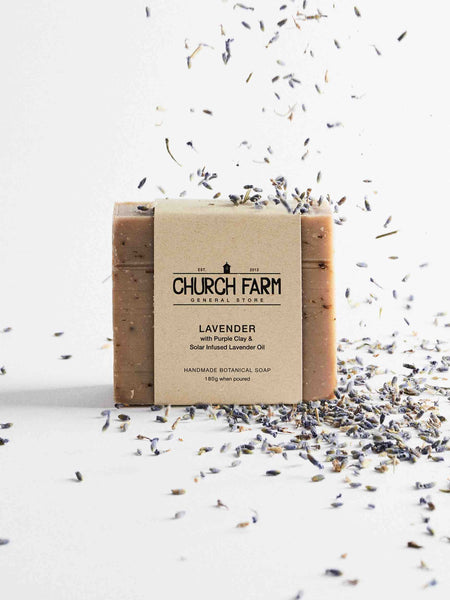 Church_Farm_Natural_Soap_Lavender_with_Purple_Clay_Lavender_Oil