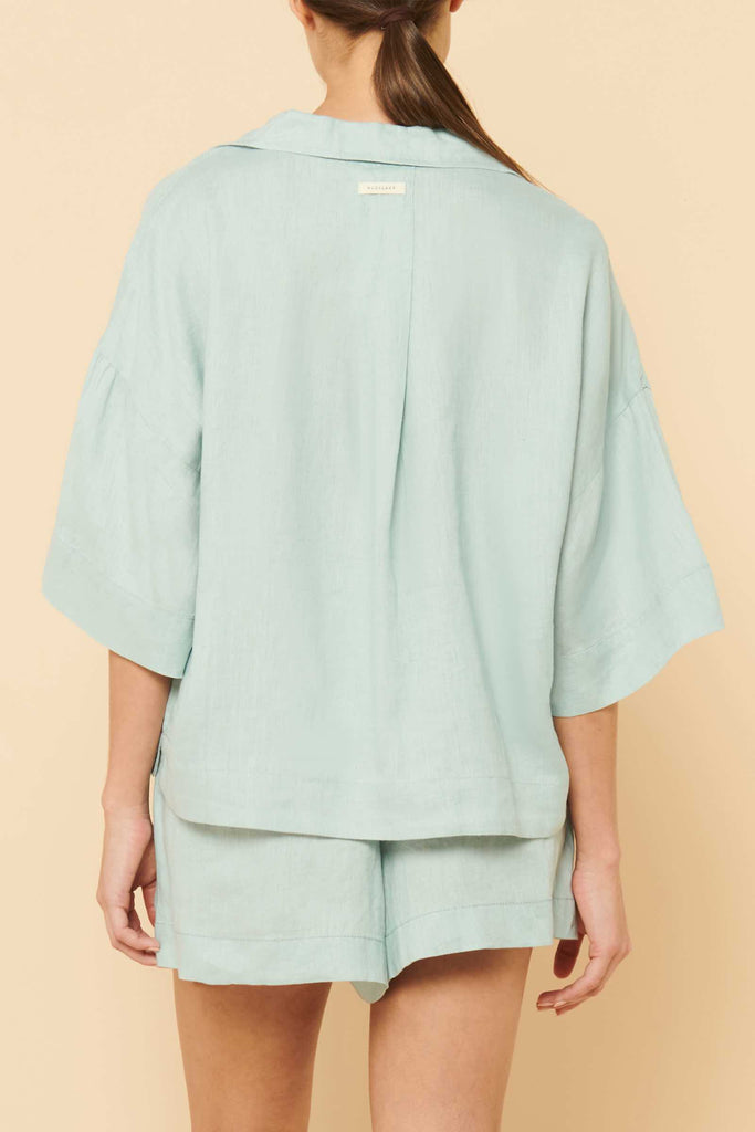 Nude_Lucy_Linen_Lounge_Shirt_Lagoon_Blue